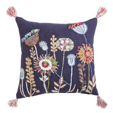 Mod Floral Navy Pillow