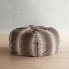 Ombre Faux Fur Mink Gray Bean Bag