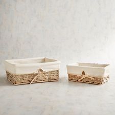 Willow Baskets with Fabric Insert