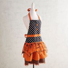 Dots & Spiders Halloween Apron