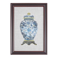 Blue Ornamental Vase Framed Wall Art