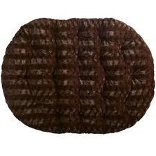 Fuzzy Chocolate Brown Double Papasan Cushion