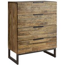 Pierce Natural Gray Wash Tall Chest