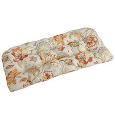 Tufted Standard Contour Settee Cushion in Eva Floral Clay