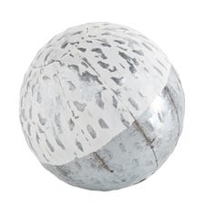 White Farmhouse Decorative Sphere
