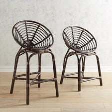 Papasan Taupe Bar & Counter Stools