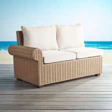 Sand Left Roll Arm Facing Loveseat