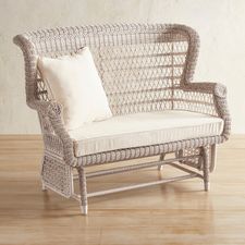 Sunset Pier Parchment Settee Glider