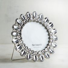 Silver Jeweled 4x4 Photo Frame