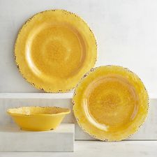 Carmelo Sunshine Yellow Melamine Dinnerware