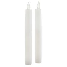 White LED Taper Candle Set