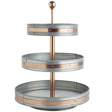 Fritz Galvanized 3-Tiered Stand
