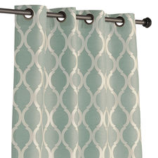 Moorish Tile Slate 84" Grommet Curtain