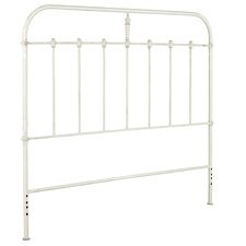 Darcey II Cast Iron Metal Queen Antique White Headboard