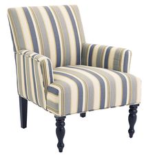Liliana Surf Blue Striped Armchair