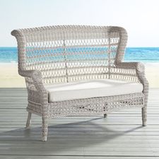 Sunset Pier Parchment Settee