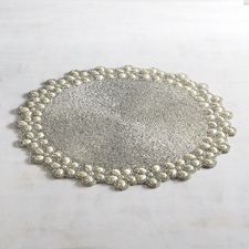 Beaded Pearl Scalloped Placemat 