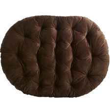 Plush Chocolate Brown Double Papasan Cushion