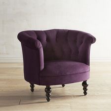 Colette Verse Plum Velvet Chair