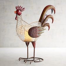 Rooster Hurricane Candle Holder