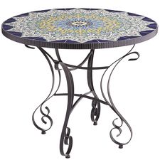 Emilio 36" Blue  Round Table