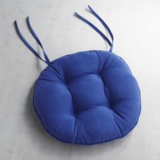 Round Bistro Dining Cushion in Cabana Cobalt