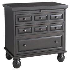 Ashworth Rubbed Black Bedside Chest