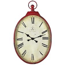Red Antiqued Wall Clock