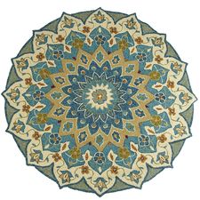 Meri Mosaic Blue Round Rug