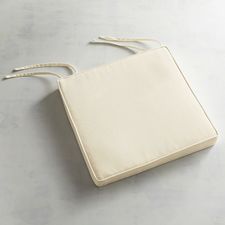 Square Dining Chair Cushion in Calliope Ivory