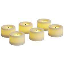 Deco Wick™ Tan LED Tealight Candle Set of 6