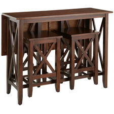 Kenzie Mahogany Brown Breakfast Table Set