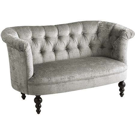 Colette Silver Sage Crushed Velvet Loveseat