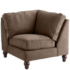 Alton Mahogany Brown Armless Corner Chair