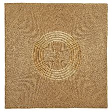 Matte Golden Beaded Square Placemat