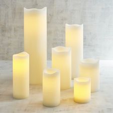 Deco Wick™ Ivory LED Pillar Candles