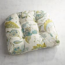 Standard Contour Chair Cushion in Eva Floral Blue