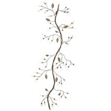 Jeweled Branch Metal Wall Decor