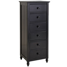 Cottage Rubbed Black Lingerie Chest
