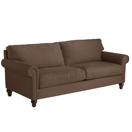 Alton Mahogany Roll Arm Sofa