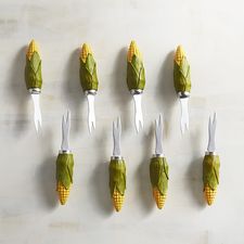 Corn on the Cob Pick Set of 8