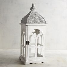 Small White Wood Cathedral Lantern