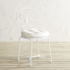 Nola White Scroll Dining Chair