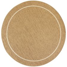 Dobby Flatweave Tan 6'6" Round Rug