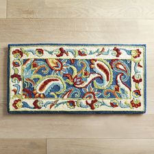 Cloud Step® Paisley Border 1'10x3'6" Memory Foam Rug