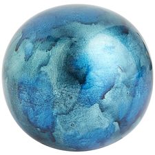 Blue Foil Decorative Sphere 