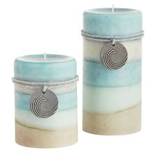 Sea Air™ Layered Pillar Candles