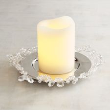 Beaded Pillar Candle Plate