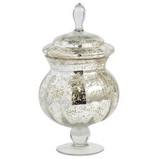Small Mercury Glass Apothecary Jar