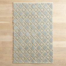 Diamond Jute Blue Rug